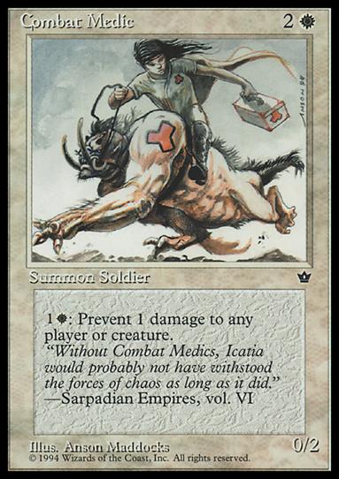 Magic the Gathering: Fallen Empires (Base Set) card 1 Combat Medic