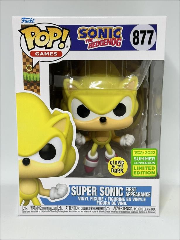 POP! Games figure 877 Super Sonic First Appearance (Summer Convention)