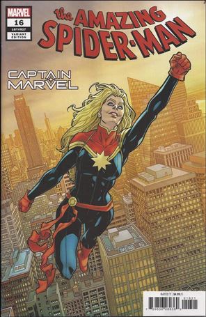 Amazing Spider-Man (2018) issue 16-B Mike Hawthorne Captain Marvel Cover