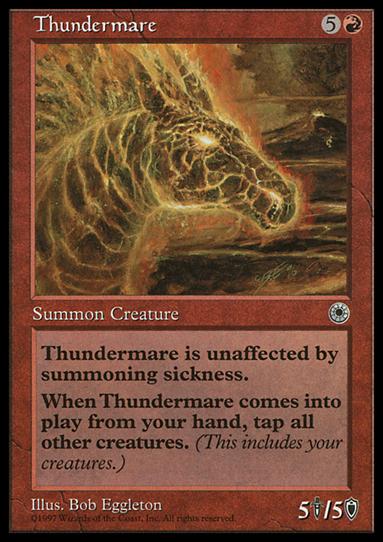 Magic the Gathering: Portal (Base Set) card 152 Thundermare