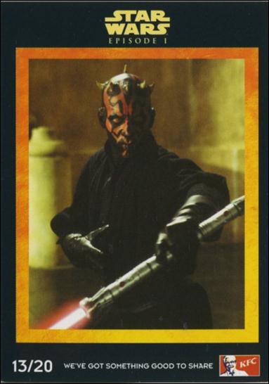 Star Wars: Episode I The Phantom Menace Kentucky Fried Chicken MALAYSIAN (Promo) card 13/20 Darth Maul