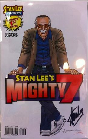 Stan Lee's Mighty 7 issue 1-C Stan Lee 1:200 Cover (Signed by Stan Lee)