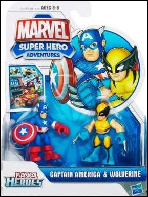 Marvel Super Hero Adventures figure 1 Captain America and Wolverine