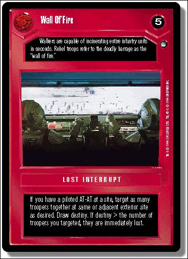 Star Wars: Hoth Limited (Base Set) card 42 Wall Of Fire