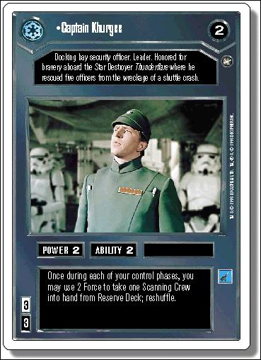 Star Wars: A New Hope Revised (Base Set) card 19 Captain Khurgee