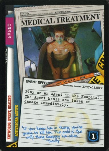 X-Files: The Truth Is Out There (Base Set) card XF97-0228v2 Medical Treatment