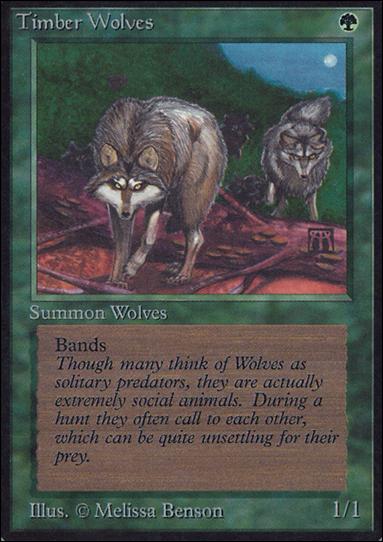 Magic the Gathering: Limited Edition Alpha (Base Set) card 219 Timber Wolves