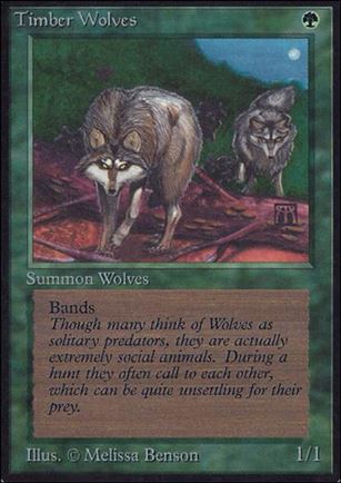 Magic the Gathering: Limited Edition Alpha (Base Set) card 219 Timber Wolves