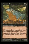 Magic the Gathering: Portal (Base Set) card 104 Noxious Toad