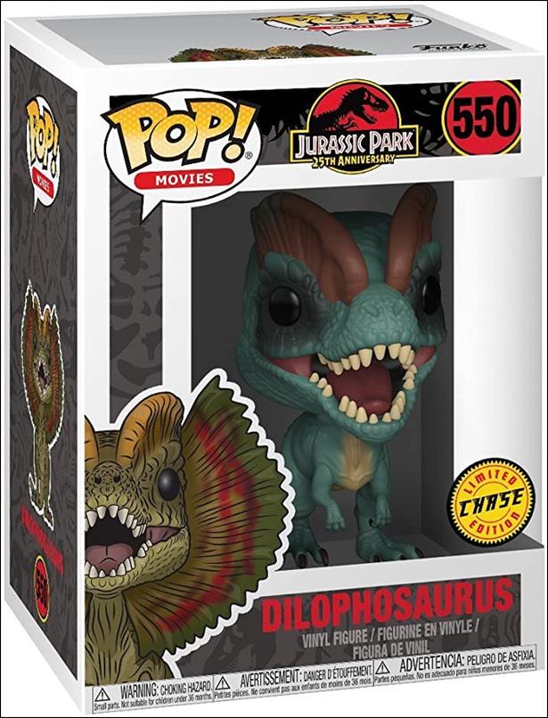 POP! Movies figure 550-B Dilophosaurus (Closed Crests) Chase