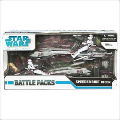 Star Wars: The Clone Wars Collection Battle Packs figure 1 Speeder Bike Recon (2 Figure Set)