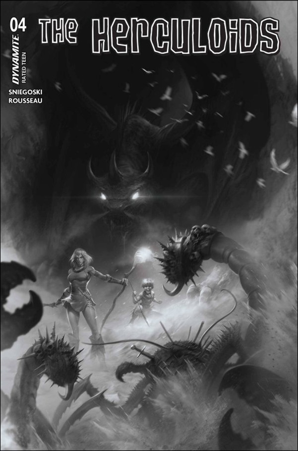 Herculoids (2025) issue 4-L Francesco Mattina B&W 1:7 Cover