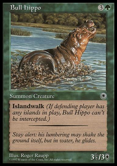 Magic the Gathering: Portal (Base Set) card 160 Bull Hippo