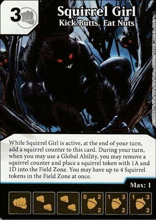 Marvel Dice Masters Civil War card 143 Squirrel Girl: Kick Butts, Eat Nuts
