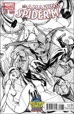 Amazing Spider-Man (2014) issue 1.1-E J. Scott Campbell Midtown Connecting Sketch Cover