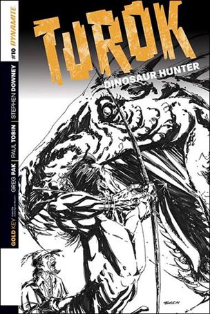 Turok: Dinosaur Hunter (2014) issue 10-C Bart Sears 1:10 Black & White Cover