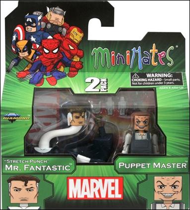 Marvel Minimates figure 140 "Stretch Punch" Mr. Fantastic and Puppet Master