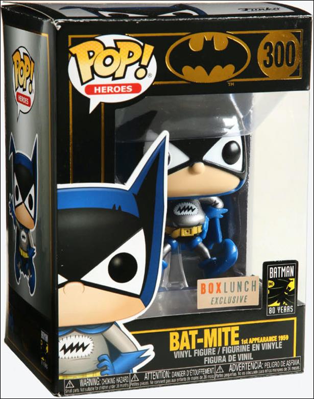 POP! Heroes figure 300-B Bat-Mite 1st Appearance 1959 (Metallic) BoxLunch