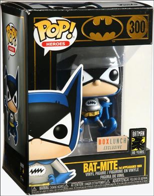 POP! Heroes figure 300-B Bat-Mite 1st Appearance 1959 (Metallic) BoxLunch