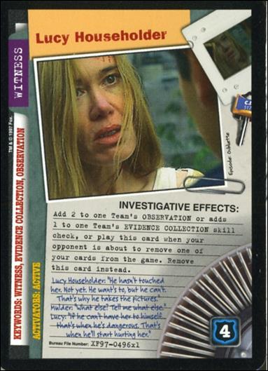 X-Files: 101361 (Base Set) card XF97-0496x1 Lucy Householder