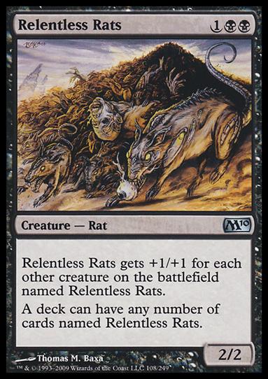 Magic the Gathering: 2010 Core Set (Base Set) card 108 Relentless Rats