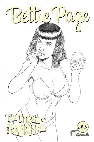 Bettie Page: The Curse of the Banshee issue 5-H Marat Mychaels 1:10 Black & White Cover