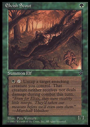 Magic the Gathering: Fallen Empires (Base Set) card 68-B Elvish Scout
