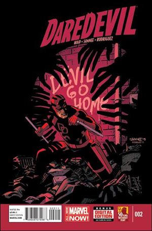Daredevil (2014) issue 2 Chris Samnee Cover