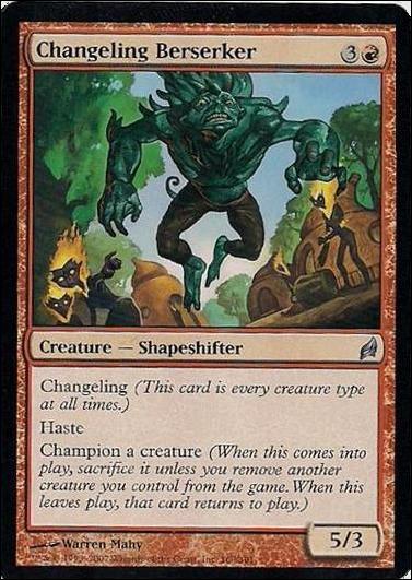 Magic the Gathering: Lorwyn (Base Set) card 160 Changeling Berserker