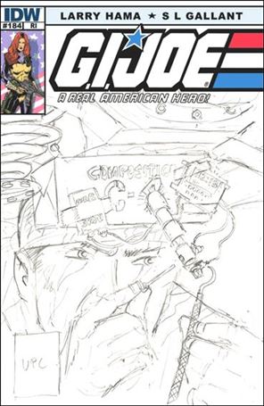 G.I. Joe: A Real American Hero issue 184-B Larry Hama 1:10 Sketch Cover