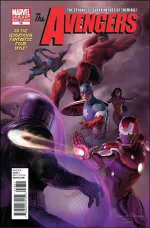 Avengers (2010) issue 18-B Ryan Meinerding 1:50 Marvel 50th Anniversary Cover