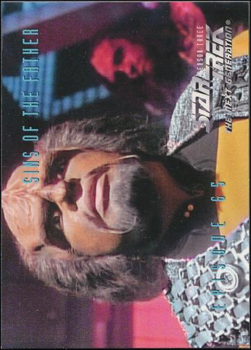 Star Trek: The Next Generation - The Episode Collection Season Three (Base Set) card 281 Sins of the Father, Episode 65B