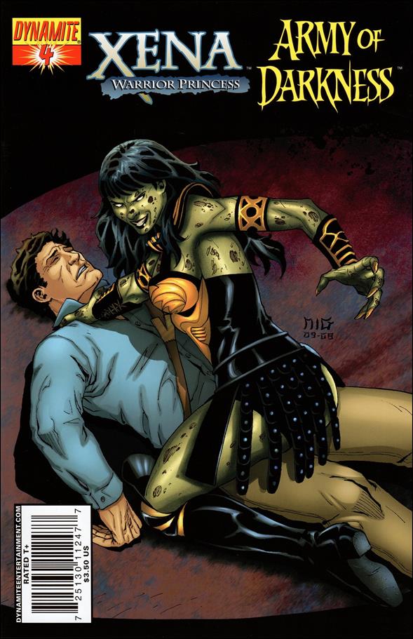 Xena/Army of Darkness: What...Again?! issue 4 Xena Choking Ash Cover