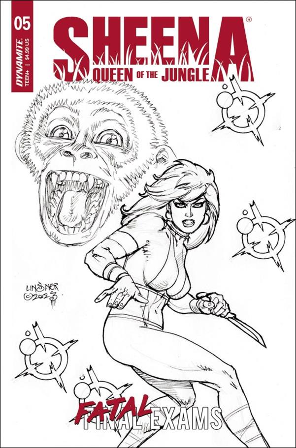 Sheena: Queen of the Jungle (2023) issue 5-F Joseph Michael Lisner 1:10 Line Art Cover