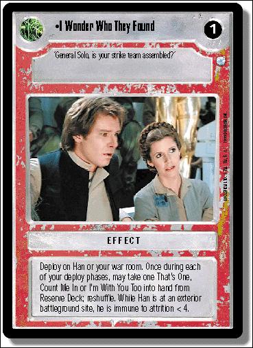 Star Wars: Endor Limited (Base Set) card 129 I Wonder Who They Found