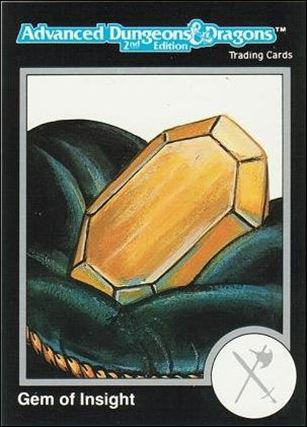 TSR 1991 Trading Cards Premier Edition Factory Set (Base Set) card 29 Advanced Dungeons & Dragons - Gem of Insight