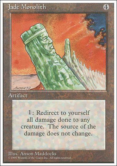 Magic the Gathering: 4th Edition (Base Set) card 329 Jade Monolith