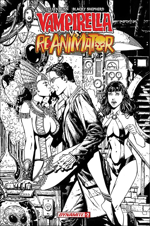 Vampirella vs Reanimator issue 2-F Johnny Desjardins 1:20 Black & White Cover