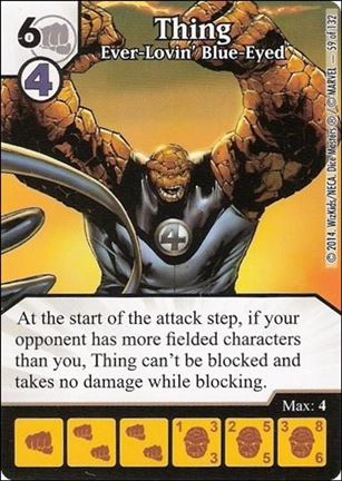 Marvel Dice Masters Avengers vs. X-Men  card 59 Thing: Ever-Lovin' Blue-Eyed