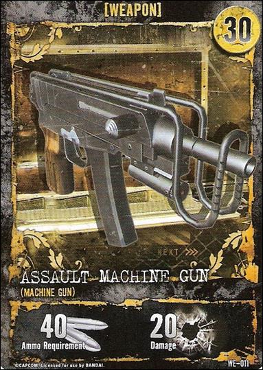 Resident Evil (Base Set) card WE-011 Assault Machine Gun (Machine Gun)