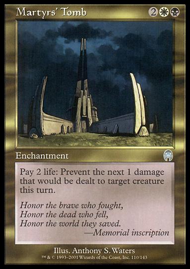 Magic the Gathering: Apocalypse (Base Set) card 110 Martyrs' Tomb