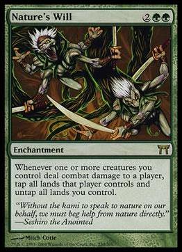Magic the Gathering: Champions of Kamigawa (Base Set) card 230 Nature's Will