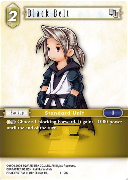 Final Fantasy Trading Card Game: Opus I (Base Set) card 100C Black Belt
