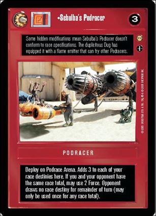 Star Wars: Tatooine Limited (Base Set) card 47 Sebulba's Podracer