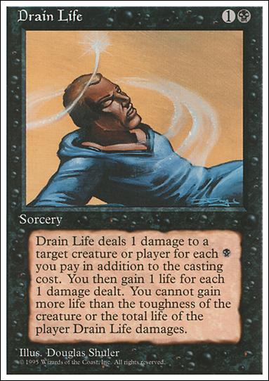 Magic the Gathering: 4th Edition (Base Set) card 132 Drain Life