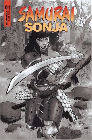 Samurai Sonja issue 1-S Clayton Henry 1:30 Black & White Cover