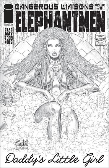 Elephantmen issue 19-B Sketch Cover with Marian Churchland Flipcover