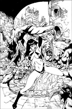 Vengeance of Vampirella (2019) issue 6-I Roberto Castro 1:15 Black & White Virgin Cover