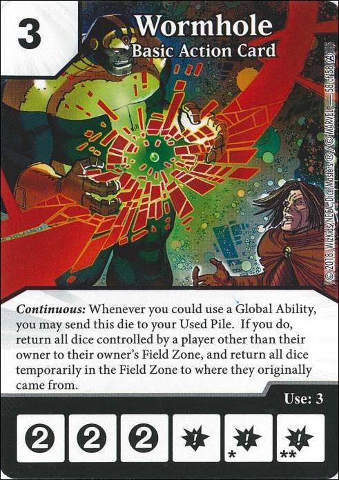 Marvel Dice Masters Avengers Infinity Campaign Box  card 58 Wormhole: Basic Action Card 