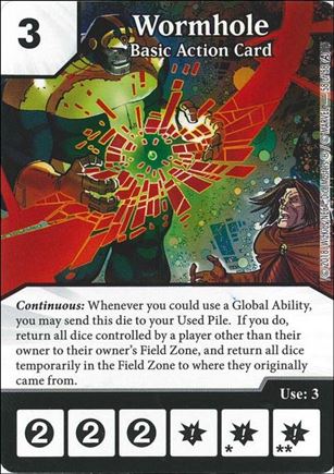 Marvel Dice Masters Avengers Infinity Campaign Box  card 58 Wormhole: Basic Action Card 
